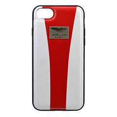 Чехол-накладка Aston Martin leather для iPhone 7 Plus/8 Plus White/Red