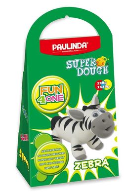 Маса для ліплення Paulinda Super Dough Fun4one Зебра (рухливі очі) PL-1563