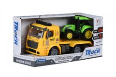 Машинка енерційна Same Toy Truck Тягач жовтий з трактором зі світлом і звуком 98-615AUt-1