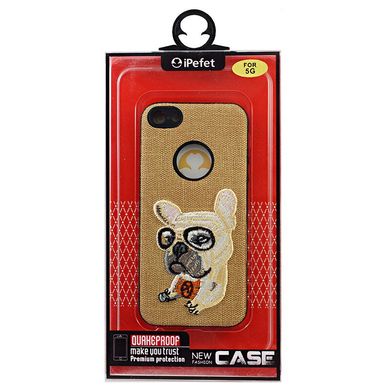 Чехол-накладка Dog для iPhone 5/5S/SE красный