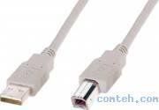Дата кабель USB-> принтер ATcom (AM/BM) 0,8 м USB 2.0 Тип A - USB 2.0 Тип B - белый