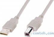 Дата кабель USB-> принтер ATcom (AM/BM) 0,8 м USB 2.0 Тип A - USB 2.0 Тип B - белый