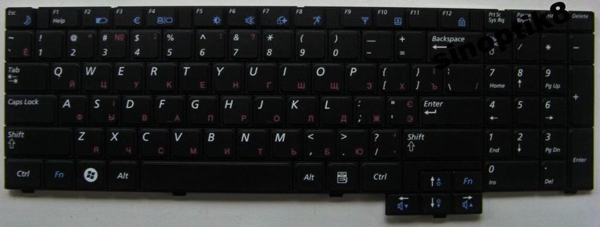 Клавиатура для ноутбуков Samsung R523, R525--E452 черная UA/RU/US