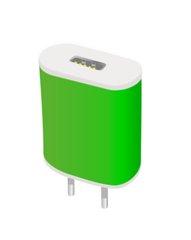 Сетевое зарядное устройство зеленое Usb Mixit 1A