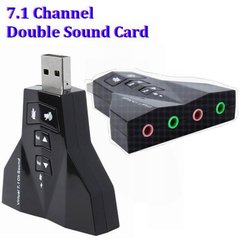 Контроллер USB-sound card 7.1 3D sound Windows 7 ready. Blister