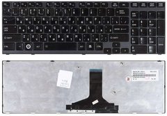 Клавиатура для ноутбуков Toshiba Satellite A660, A665, P750, P755, P770, P775 черная глянцевая, с черной текст