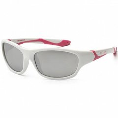 Дитячі сонцезахисні окуляри Koolsun біло-рожеві серії Sport (Розмір: 6+)