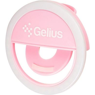 Кольцевая лампа для селфи Gelius Pro GP-SR001 розовая