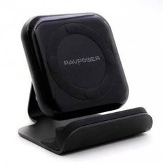 RavPower Wireless Fast Qi Charging Stand 10W Black+ Qc 3.0 Adapter (RP-PC070)