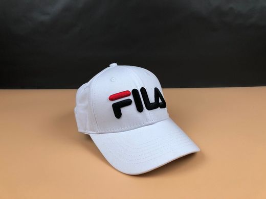 Кепка бейсболка Fila большое лого (белая)