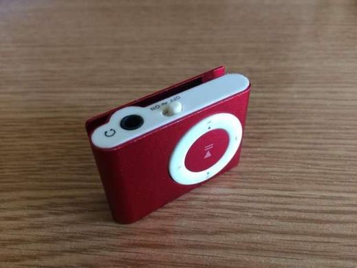 MP3 плеєр металічний 4 ГБ пам'яті з кліпсою прищепкою