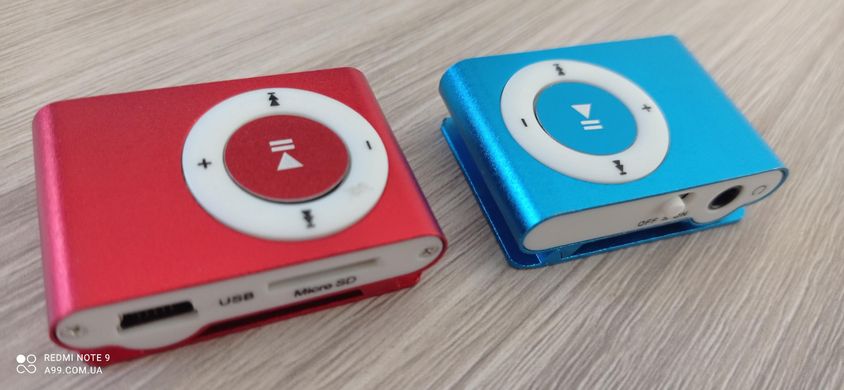 MP3 плеєр металічний 4 ГБ пам'яті з кліпсою прищепкою