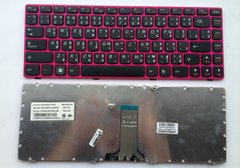 Клавиатура для ноутбуков Lenovo IdeaPad V370 Series черная с бордовой рамкой UA/RU/US