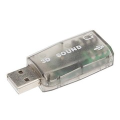 Контроллер USB-sound card 5.1 3D sound Windows 7 ready белый