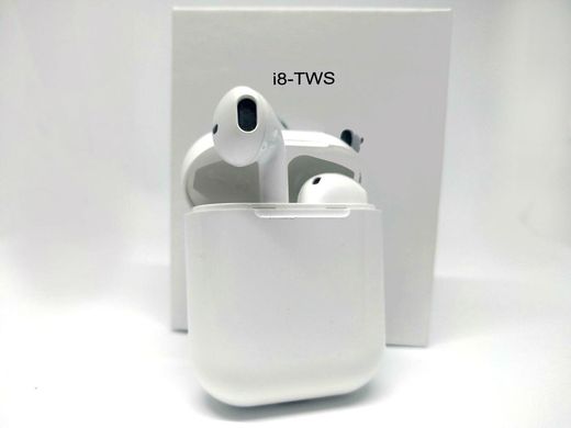 Беспроводные bluetooth наушники TWS с доп станцией HBQ i8 белые