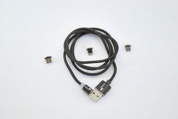 Usb-кабель 3 в1 Micro iPhone 5 Type-C 4you Magnetic магнитный 1 метр чёрный