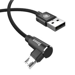 USB кабель микро угловой Baseus MVP Elbow MicroUSB (L Shape) Black 1m