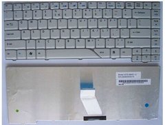 Клавиатура для ноутбуков Asus UL20, U20, Eee PC 1201, 1215 белая без рамки RU/US