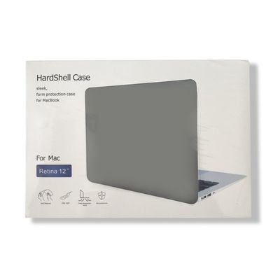 Чехол-накладка Soft Touch для Macbook Retina 12" Black Matte