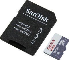 Карта памяти SanDisk microSDXC Ultra 128GB Class 10 UHS-1 (с адаптером) (SDSQUNS-128G-GN6TA)