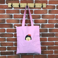 Тканевая сумка Шоппер City-A Девочка с бантом Розовая