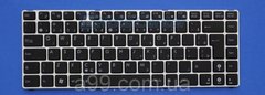 Клавиатура для ноутбуков Asus UL20, U20, Eee PC 1201, 1215 черная с серебристой рамкой UA/RU/US