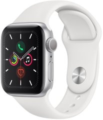 Умные часы Apple Watch Series 5 GPS 40mm Silver Aluminum Case with White Sport Band (MWV62)