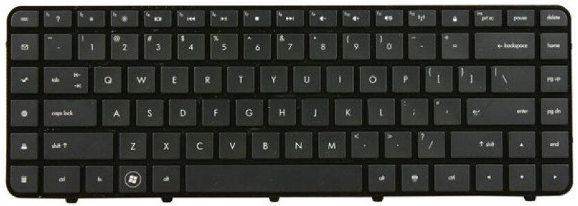Клавиатура для ноутбуков HP Pavilion dv6-3000 черная с черной рамкой UA/RU/US