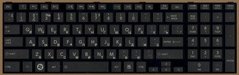 Клавиатура для ноутбуков Toshiba Satellite C850, L850 series черная с черной рамкой RU/US