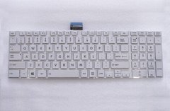 Клавиатура для ноутбуков Toshiba Satellite C850, L850 series белая с белой рамкой UA/RU/US