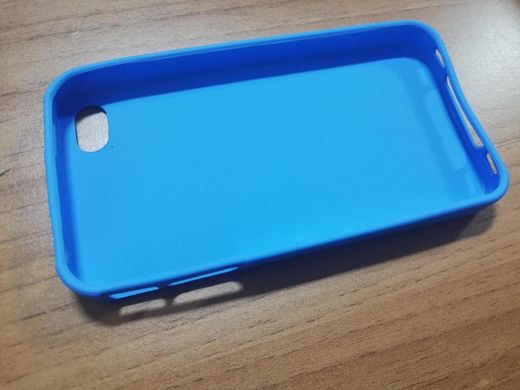 Чехол накладка iPhone 4 4s Baseus Colorit голубая