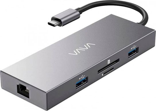VAVA USB C Hub, 8-in-1 Adapter with Gigabit Ethernet Port, 100W PD Charging Port, 4K HDMI Port, SD/TF