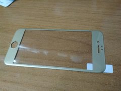 3D Стекло для дисплея iPhone 6 6s с мягкими краями гибкой рамкой золотое