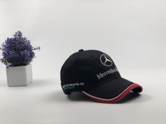 Кепка бейсболка Авто Mercedes-Benz (черная+красная полоса)