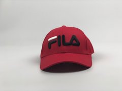 Кепка бейсболка Fila (красная с черным лого)