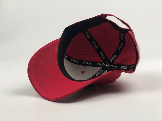Кепка бейсболка Fila (красная с черным лого)