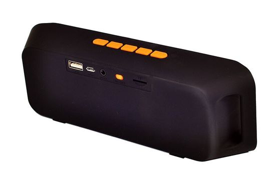 Колонка беспроводная A2DP Light стерео с USB и microSD черно-оранжевая
