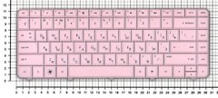 Клавиатура для ноутбуков HP Pavilion CQ43, CQ57, CQ58, G4-1000, G6-1000 розовая RU/US