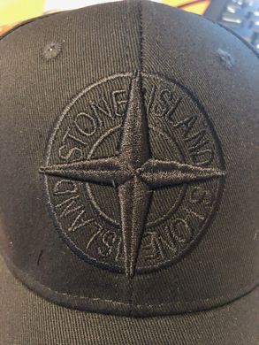 Кепка бейсболка Island Stones (черная с черным лого)