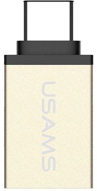 Переходник Usams US-SJ028 Type-C to USB 3.1 OTG Gold