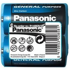 Батарейка Panasonic General Purpose R14 Tray 2 ZINK-CARBON 2 шт/уп