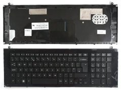 Клавиатура для ноутбуков HP ProBook 4720s черная с черной рамкой UA/RU/US