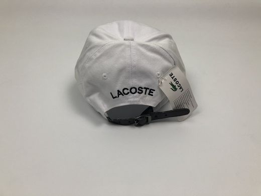 Кепка бейсболка Lacoste большое лого (белая)