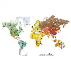Гра-стікер Janod Карта світу з тваринами J02850