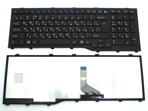 Клавиатура для ноутбука Fujitsu Lifebook AH532 A532 N532 NH532 ( RU Black with Frame ). Оригинальная клавиатура. Русская раскладка.